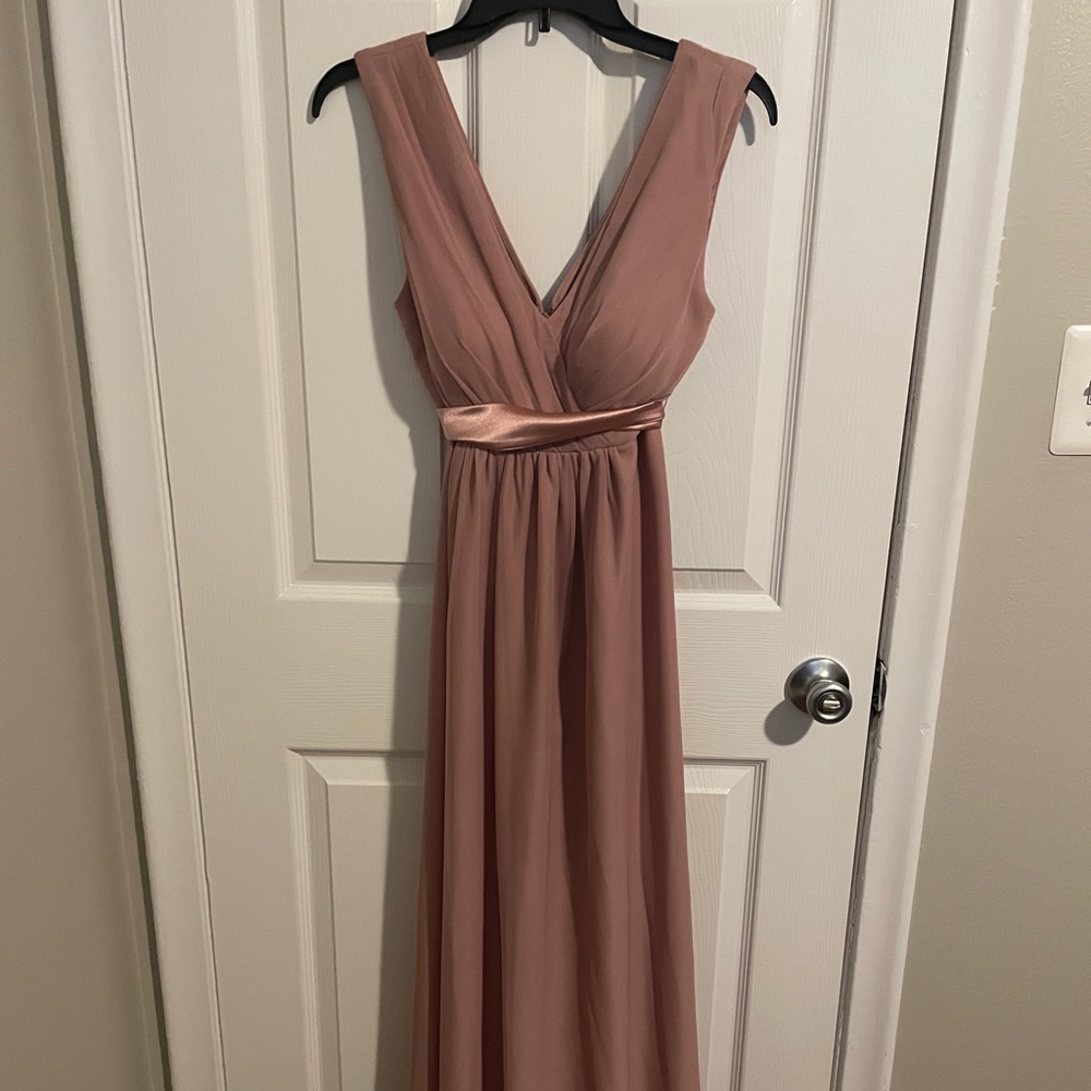 Azazie Angelina Maternity Dress in Dusty Rose- A8
